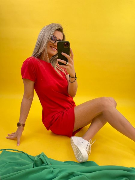 Šaty CF krátky rukáv