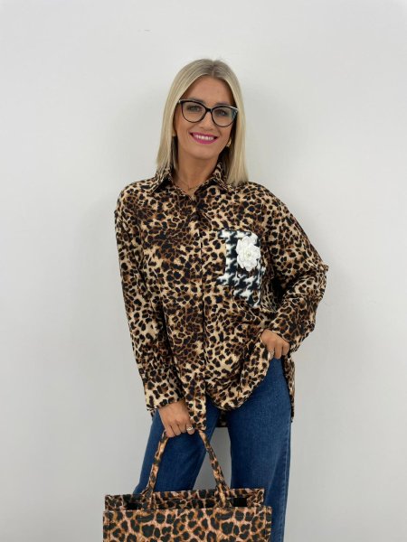 Košeľa Conley leopard veľké vzory 13396