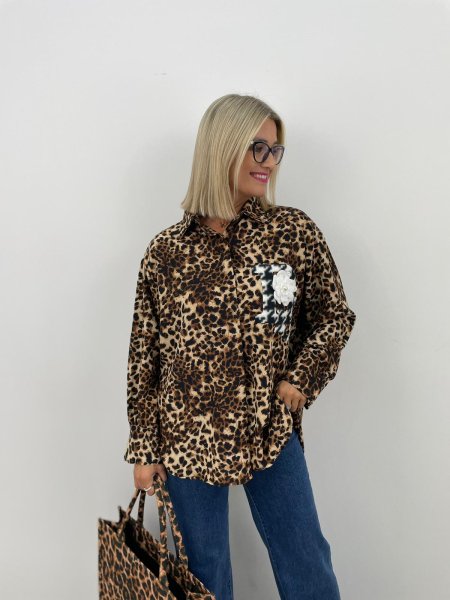 Košeľa Conley leopard veľké vzory 13396
