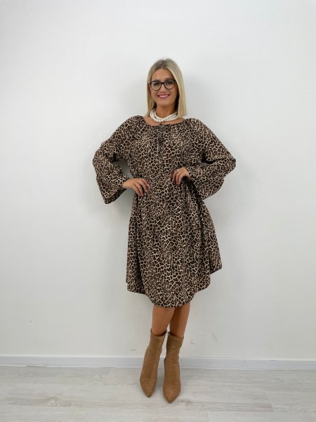 Šaty Lia leopard BIGSIZE