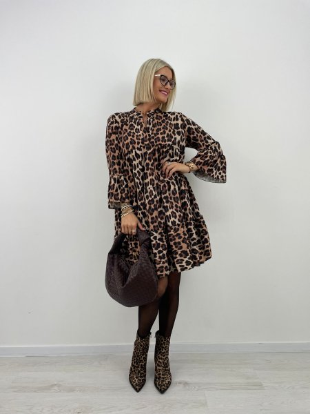Šaty Karlen leopard