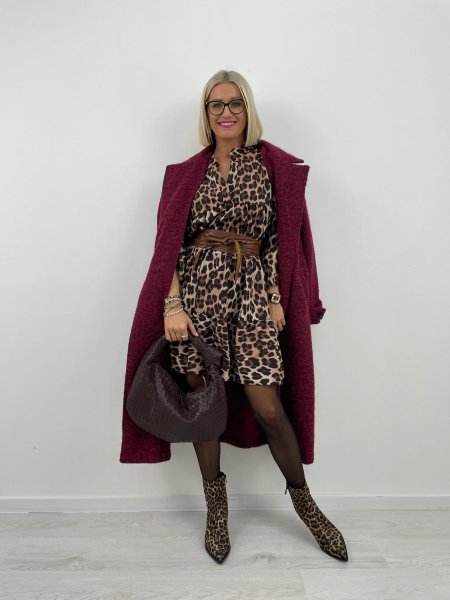Šaty Karlen leopard