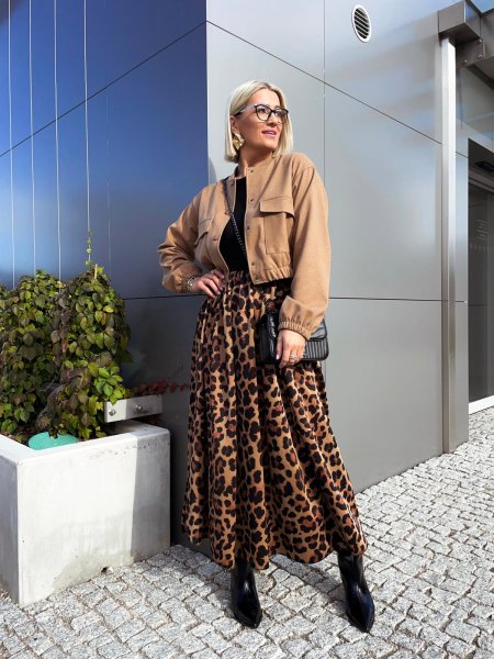 Šaty Madlen 55931 leopard veľké vzory