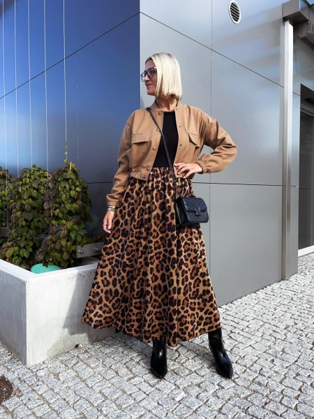 Šaty Madlen 55931 leopard veľké vzory