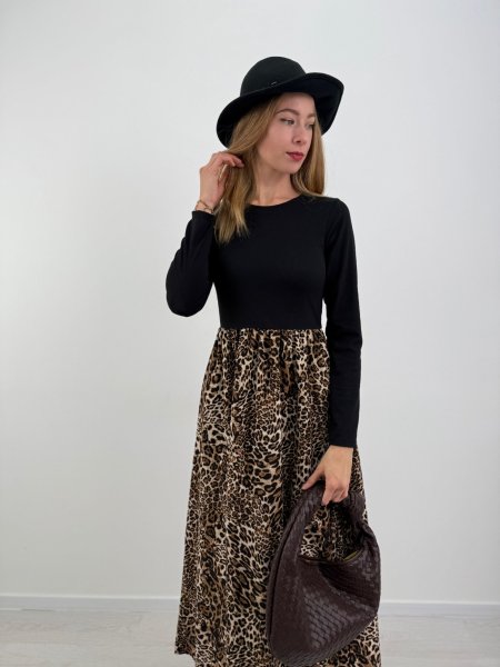 Šaty Ramey 9819 leopard veľké vzory