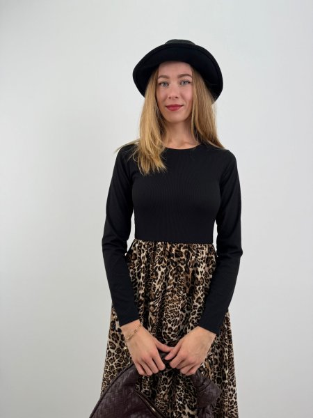 Šaty Ramey 9819 leopard veľké vzory