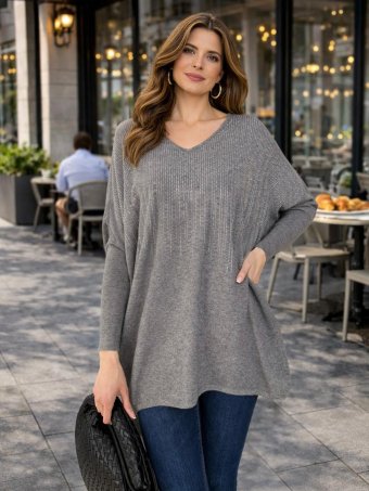 Sveter Diana s kamienkami 5292 BIGSIZE